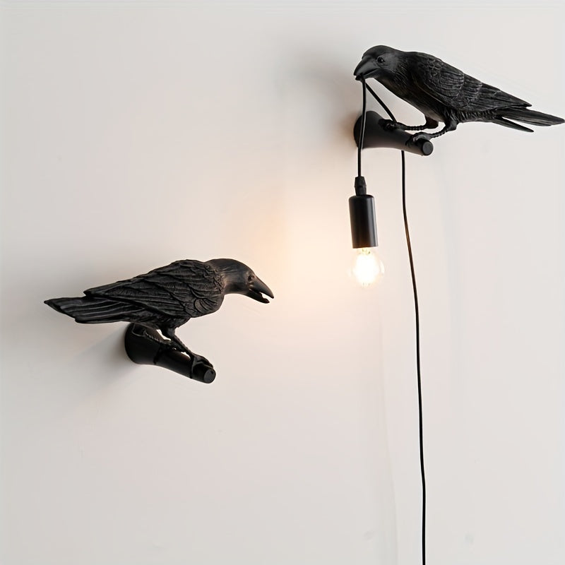 Black Raven Wall Light