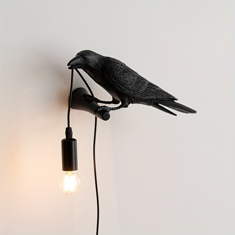 Black Raven Wall Light