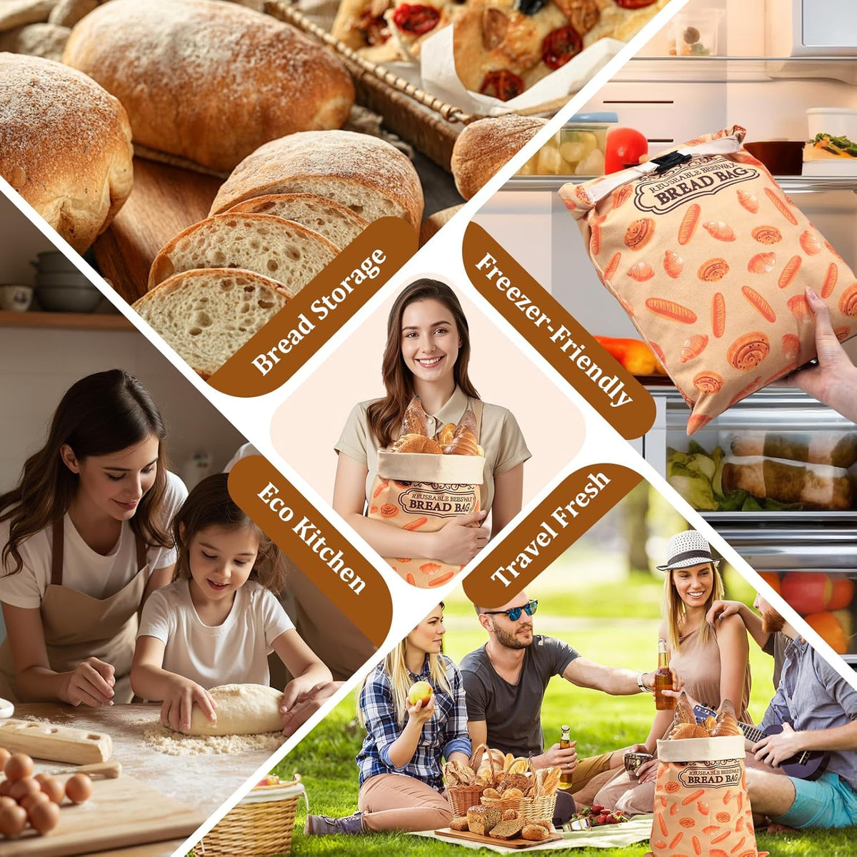 Reusable Cotton-Beeswax Bread Bag