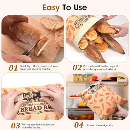 Reusable Cotton-Beeswax Bread Bag