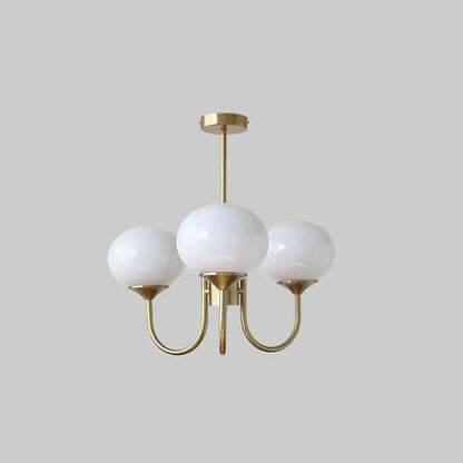 Elegant Marshmallow Glass Chandelier Light