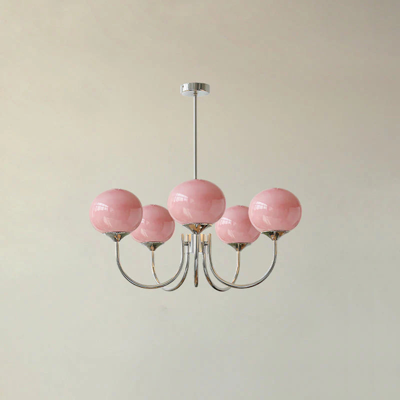 Elegant Marshmallow Glass Chandelier Light