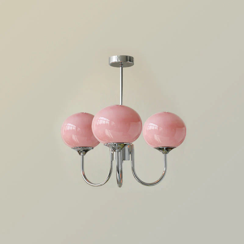 Elegant Marshmallow Glass Chandelier Light