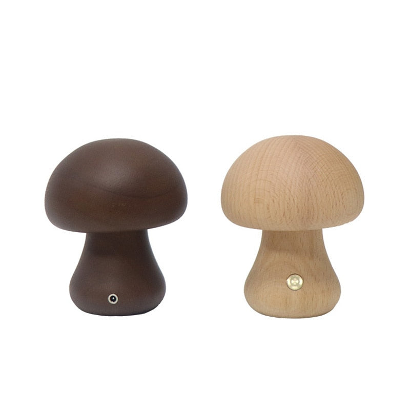 Mushroom LED Table Lamp | Wooden LED Table Lamp | Lumirevo