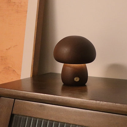 Mushroom LED Table Lamp | Wooden LED Table Lamp | Lumirevo