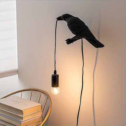 Black Raven Wall Light