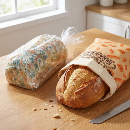 Reusable Cotton-Beeswax Bread Bag
