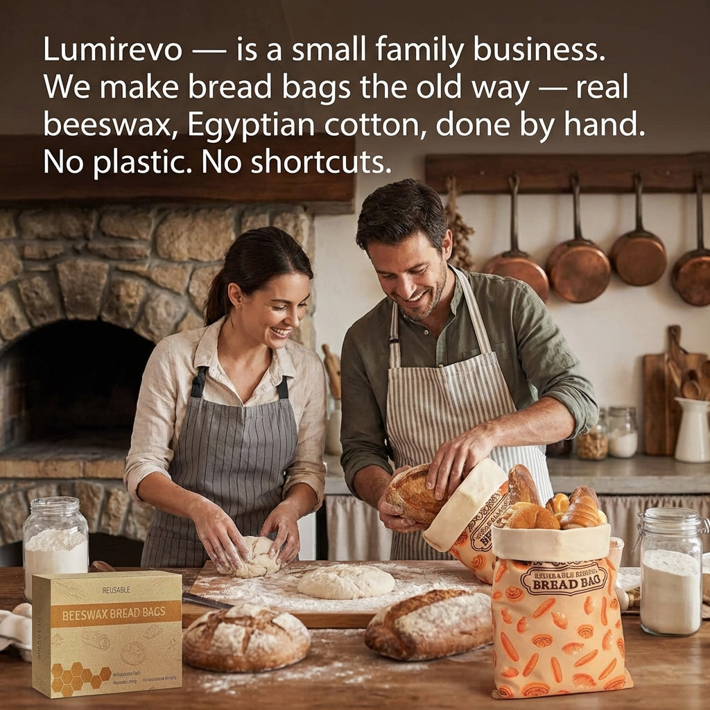 Reusable Cotton-Beeswax Bread Bag