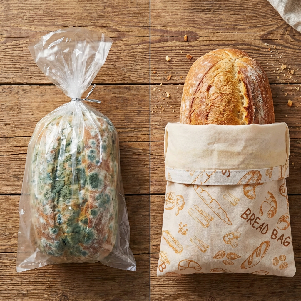 Reusable Cotton-Beeswax Bread Bag