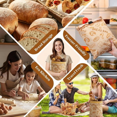 Reusable Cotton-Beeswax Bread Bag