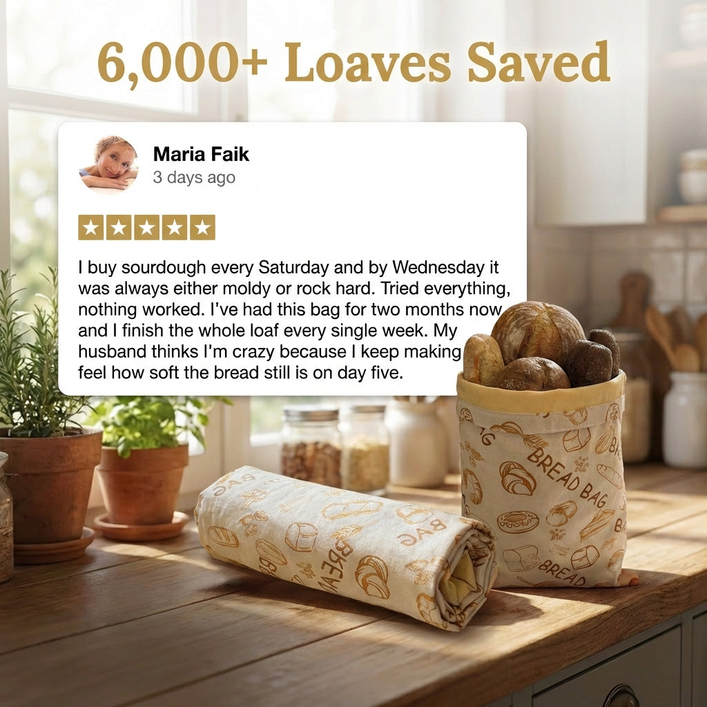 Reusable Cotton-Beeswax Bread Bag