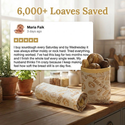 Reusable Cotton-Beeswax Bread Bag