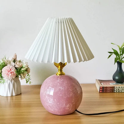 Lampe de table rose champignon