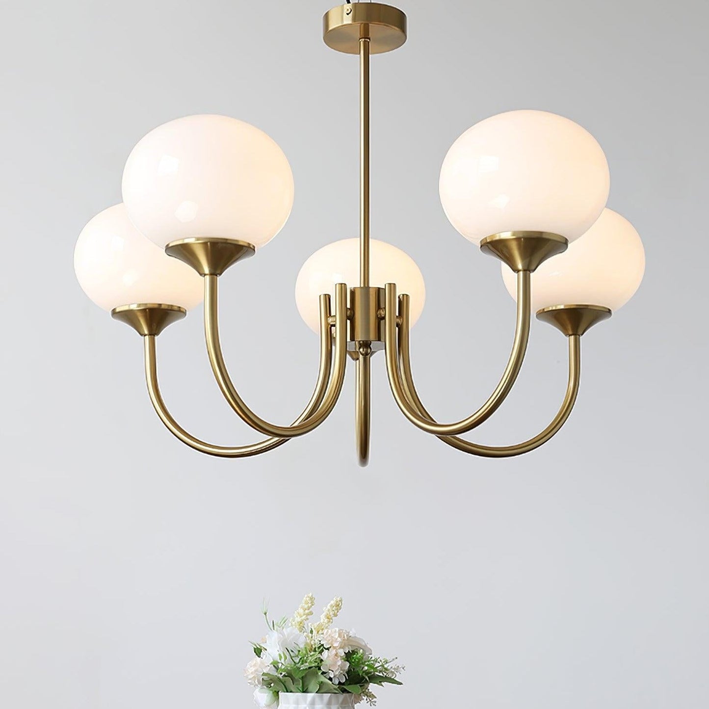 Elegant Marshmallow Glass Chandelier Light