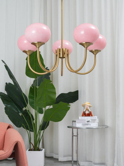 Elegant Marshmallow Glass Chandelier Light