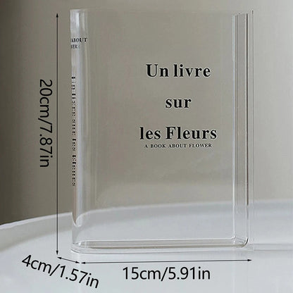 Vase à fleurs de livre