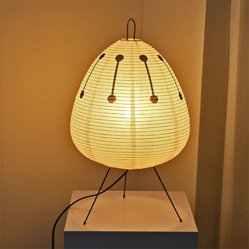 Lampe de table japonaise en papier de riz