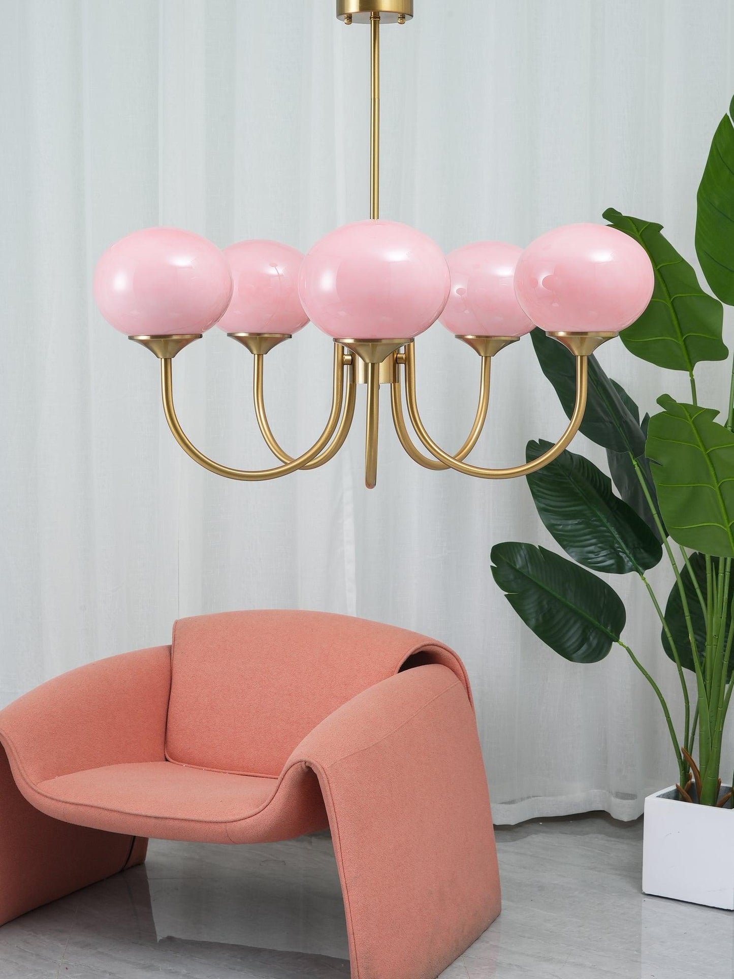 Elegant Marshmallow Glass Chandelier Light