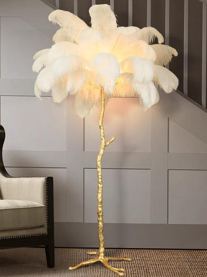 Ostrich Feather Floor Lamp