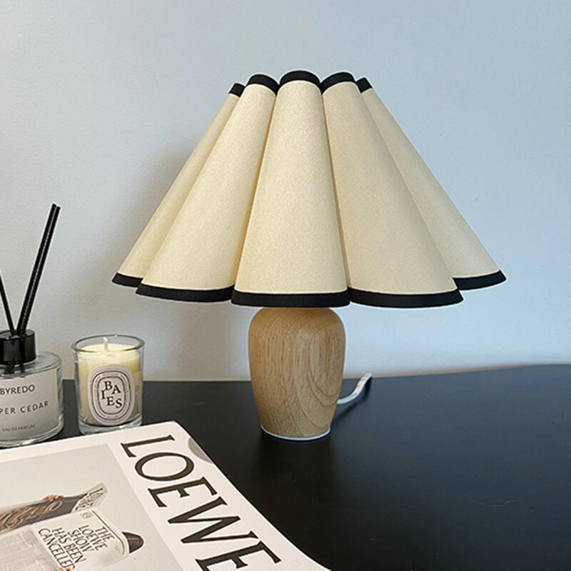 Elegant Wooden Base Table Lamp