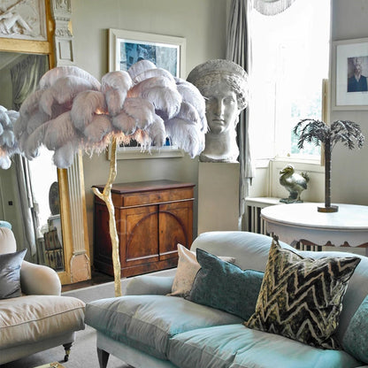 Ostrich Feather Floor Lamp