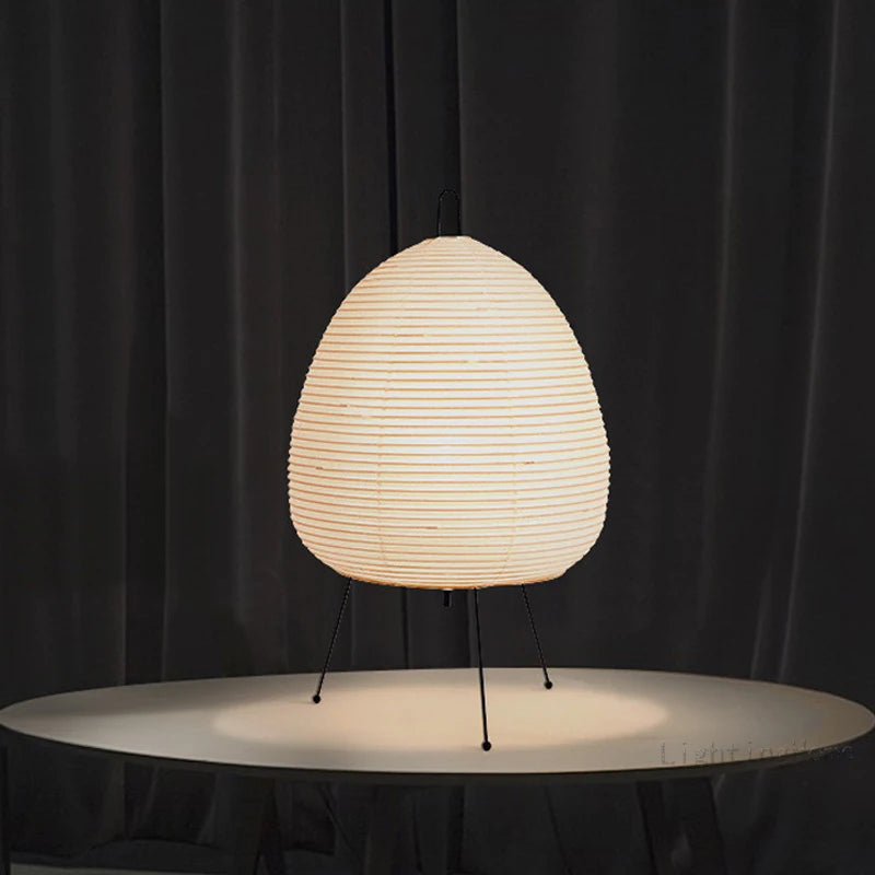 Lampe de table japonaise en papier de riz