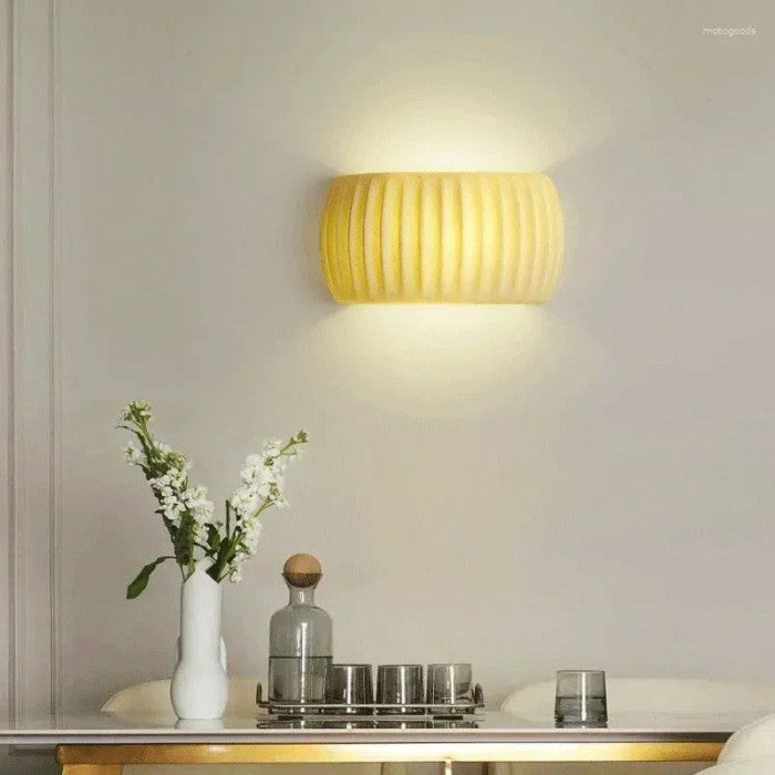 Ribbed Glow Art Deco Wall Light