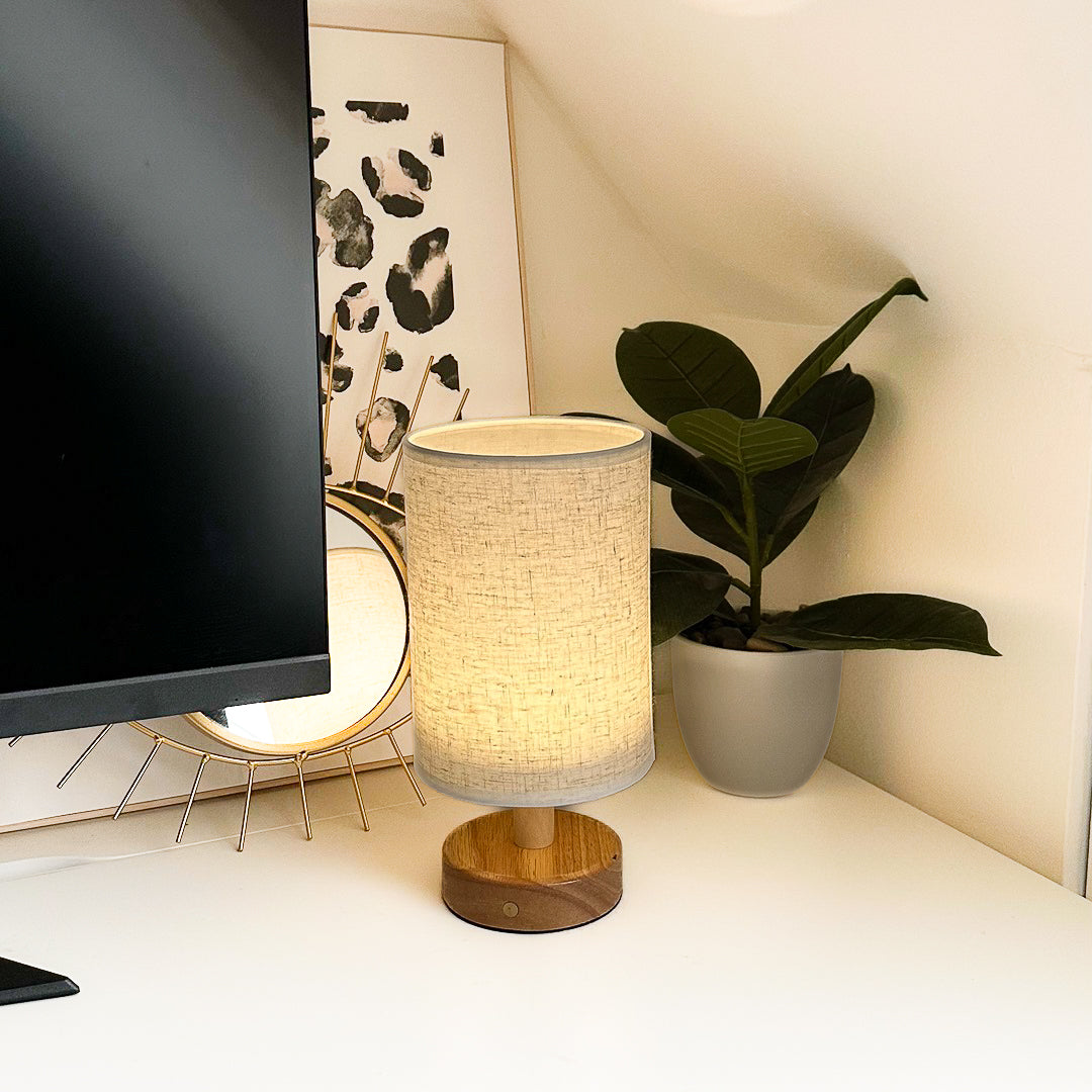 Lampe de table nordique en lin