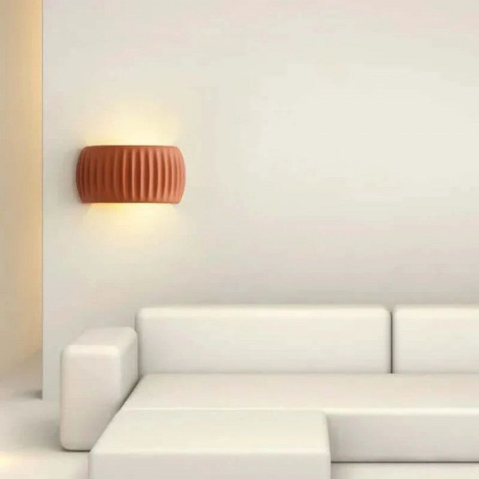 Ribbed Glow Art Deco Wall Light