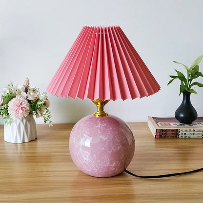 Lampe de table rose champignon