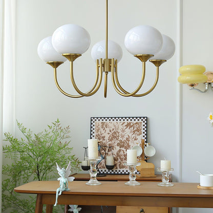 Elegant Marshmallow Glass Chandelier Light