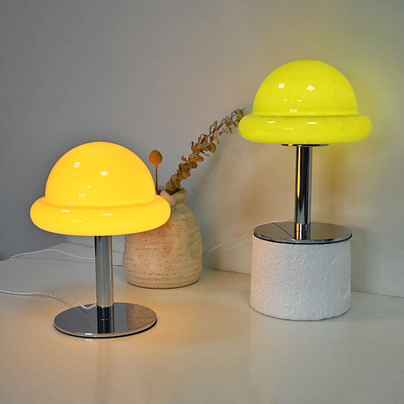 Glass Mushroom Table Lamp