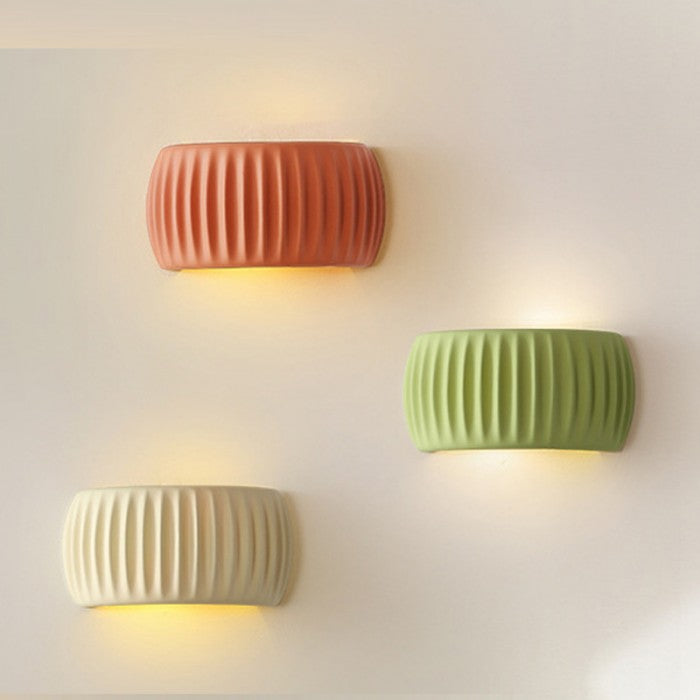 Ribbed Glow Art Deco Wall Light