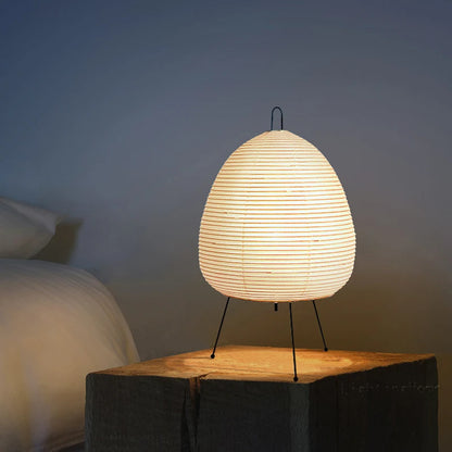 Lampe de table japonaise en papier de riz