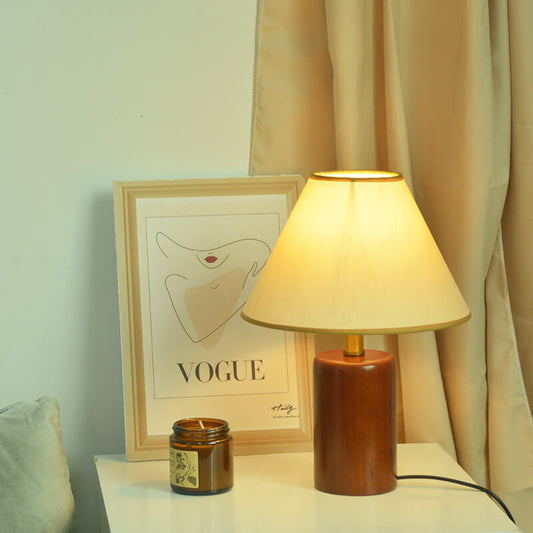 Vintage Wooden Table Lamp