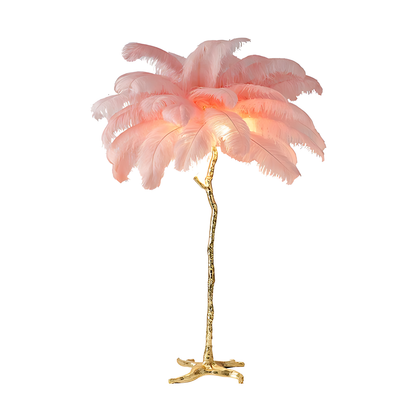 Ostrich Feather Floor Lamp