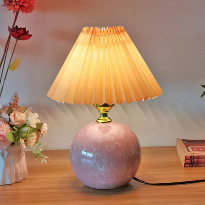 Lampe de table rose champignon