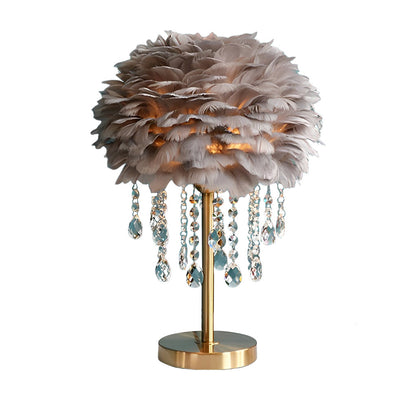 Feather Crystal Table Lamp