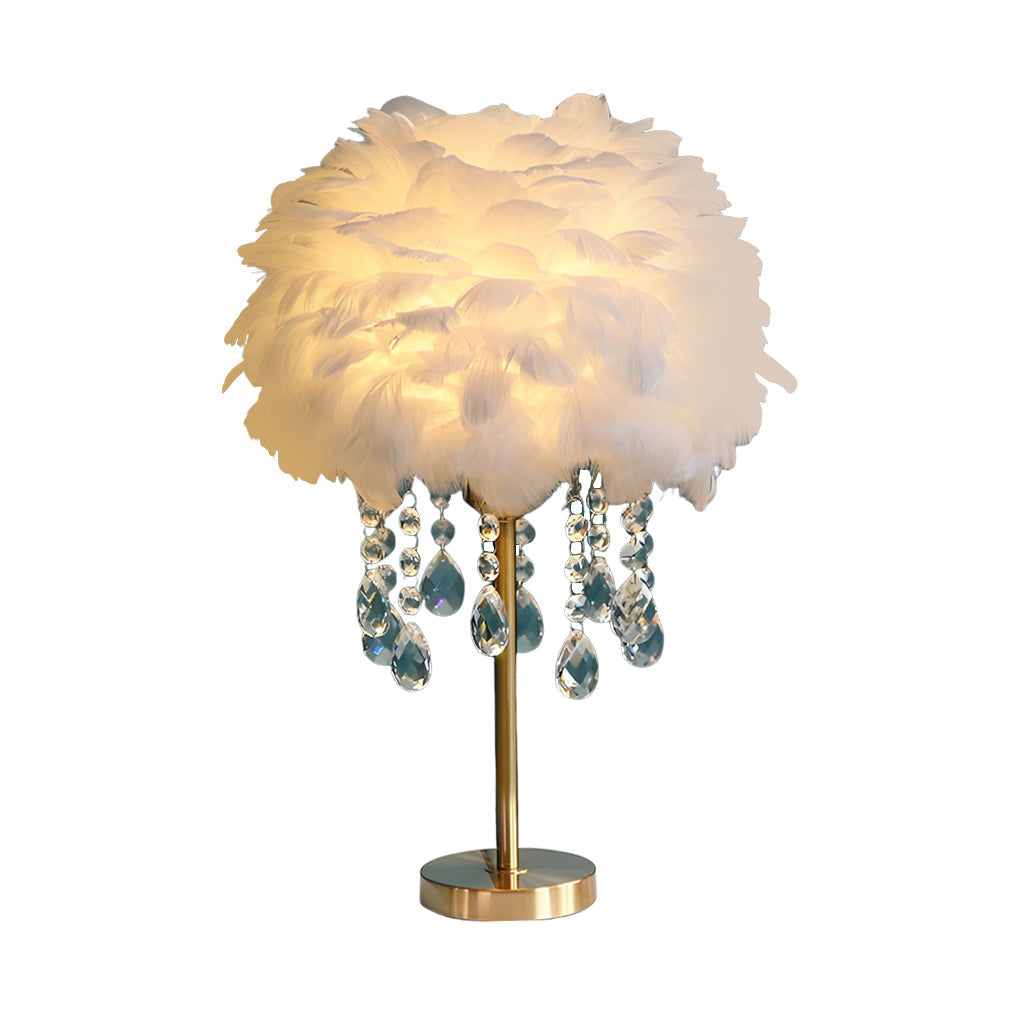 Feather Crystal Table Lamp