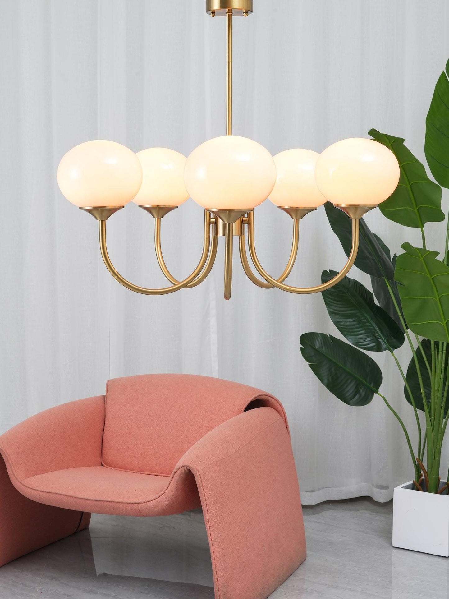 Elegante Marshmallow-Glas-Kronleuchterlampe