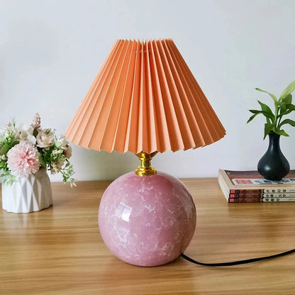 Lampe de table rose champignon